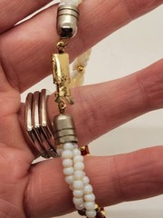 Vintage Lot of 4 Faux Pearl Necklaces Gold Tone Rice Pearls Mixed Lot