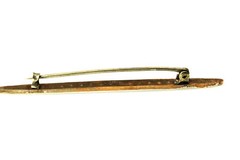 925 Sterling Silver Top Cubic Zirconia Vintage Bar Brooch 3.1 Grams (PEN5771)