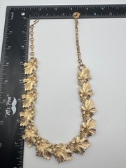 Vintage Lisner Necklace Maple Leaf Botanical Autumn Statement Chunky