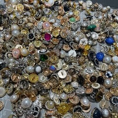 Vintage-now Costume Jewelry makeing Lots button Read Description 50pcs