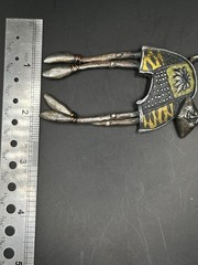 RARE Large Signed Artisan Cat Brooch 105/250 Mixed Metal Studio Jewelry Pin