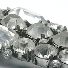 Vintage 1940s Eisenberg Original Clear Rhinestone Pot Metal Fur Dress Clip 3in