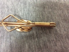 Vintage Swank Gold Tone Love Knot Cufflinks & Tie Bar Set