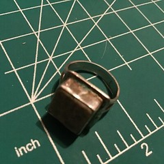 Vintage Sterling Silver Modernist Free Form RING Size 6
