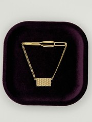 Vintage SWANK Sweetheart Tie Chain Locket 1940-1950 Gold Tone Secret Photo Deco