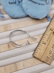 Vintage Elsa Peretti Tiffany & Co Sterling Silver Minimalist Hoop Earrings Rare