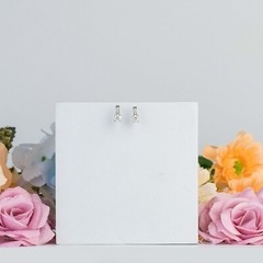 Moissanite earrings, Round earring, 925 Sterling silver earring for mother’s