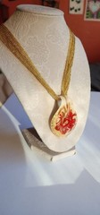 Vintage VTG Signed Venetian Murano Glass Necklace Peandant Jewelry