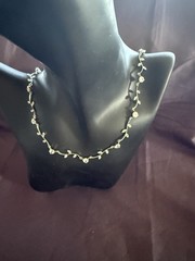 Chapal-Zenray Of Italy Vintage Vine & Leaf Zircon & Sterling Silver Necklace