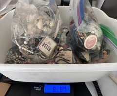 8.87 Lbs Bulk Craft Jewelry Lot Junk Repurpose Beads Wearable As Pictured As Is