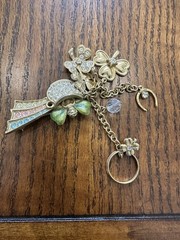 Vintage Kirk’s Folly St. Patrick’s Day / Good Luck Chatelaine Brooch