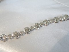 Vintage Sterling Silver 925 Natural Diamond Tennis Bracelet Fits 7.5″