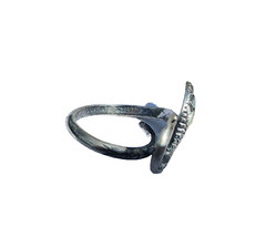 Vintage Mexico Taxco Sterling Silver Snake Adjustable Ring 925 Designer Delfino