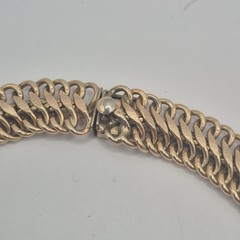 Vintage BB 12KGF Yellow Gold Filled Princess Link Chain Necklace Choker 56g 15″