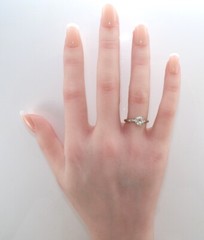 Vtg 18K White Gold 0.80ct Mine Cut Solitaire Diamond Engagement Ring Size 6 LMC2