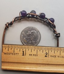 XS/S Copper & Mixed Metal Bracelets Amethyst Gemstone, Beads, Twist Bangl &Cuff