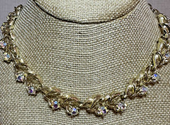 Vintage Gold Tone Statement Necklace 12–16.5” Adjustable Unsigned Estate Jewelry