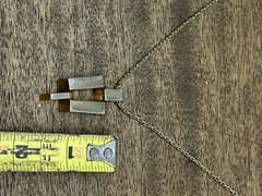 Vintage Starky Rectangles Golden Mid Century Modern Choker Necklace Goldtone