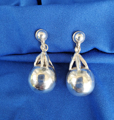 Original Vintage 925 Sterling Silver Dangle Drop Earrings Jewelry Gift Women