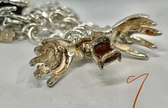 Vintage MCM HANDS that Hold Surprises Sterling Silver Charms Pendants Fobs
