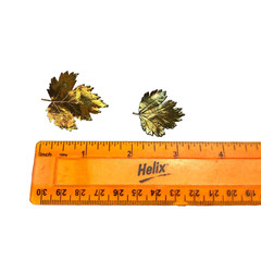 Leaf Brooch Pin Gold Tone Plated Maple Leaves Large & Small Rose Gold Gift