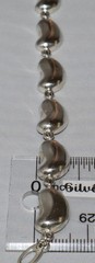 Vintage Sterling Silver FAS Bean Link Bracelet 13 grams 7.5 inches