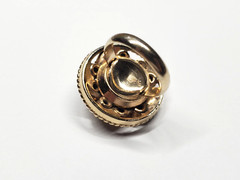 Vintage Rhinestone Cocktail Costume Ring Yellow Brown Gold Tone High End Jewelry