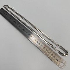 Vintage 925 Sterling Silver Cuban Curb Chain Necklace Men’s Heavy 57.2g 64cm
