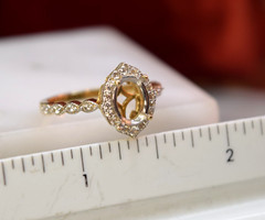 Vintage 10K Diamond Semi Mount Ring Setting sz 7.2