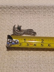 ✨ Vintage Sterling Silver Marcasite Celestial Crescent Moon & Star Brooch Pin ✨