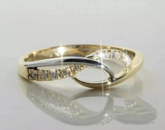 14K Two-Tone Gold Finish 1.00Ct Round Cut Lab Created Diamond Engagement Ring