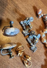Vintage Jewelry Lot – Rhinestones – Sarah Cov Earrings NOS – Aurora Borealis