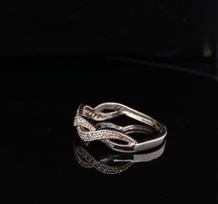 A Vintage 14K Gold 0.21ct I Si Diamond Set Band / Ring Size N1/2 Val $2230