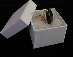 Vintage Judith Mc Cann Genuine smoky topaz Gold Filled ￼ Ring Adjustable ￼￼