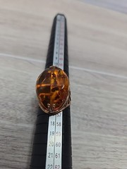Vintage Soviet 14k Gold Baltic Russian amber ring Ussr Tested Size 7