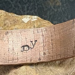 Brutalist Modernist Men’s Dimple Hammered Thick Pure Copper Cuff Bracelet Viking