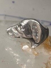 Dachshund ring size 5.25 mini dachshund dog head band sterling silver women gir