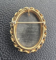Vintage JMS Cameo Brooch Pendant 12K Gold Fill Mother of Pearl Victorian Superb