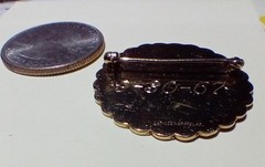 Vintage LaMode Karate Clad Initials BWE Brooch Pin
