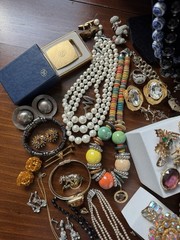 Antique Vtg to Now Rhinestone Costume Jewelry Lot 96+ Pcs Vendome Germany Silver