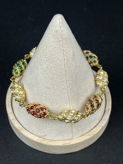 Camrose & Kross Jacqueline Kennedy Fabergé Style Egg Bracelet W/Box &COA