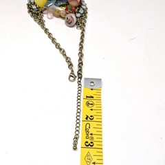 Multicolor Statement Necklace Layered Boho Bib Charm Flowers Eclectic Colorful