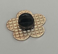 Flower-Enamel-Metal “I CAN DO ALL THINGS THRU CHRIST” Pin Back Tie Tack Brooch
