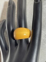 Bakelite Dome Ring-Vintage Art Deco Laminated Two-Tone size 6.75 – 1930’s-40’s