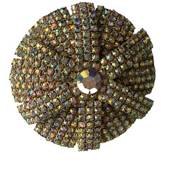 Vintage AB Crystal Brooch Pin Brooch
