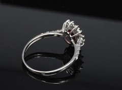 Fine 1.31ct AIGS GIA Pigeon Blood Ruby 0.46ct Diamond Platinum Ring Size 7