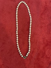 5pc Mixed Lot Cultured White Pearl Strand Necklaces w/ Sterling Silver Clasp
