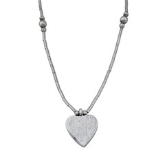 Vintage Sterling Silver 925 Turquoise Heart Necklace 16.5″