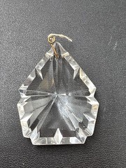 Vintage Large Faceted Crystal Prism Pendant Sun Catcher Chandelier Drop Glass