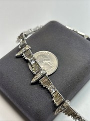 Vintage Marcel Boucher All Around Rhinestone Silver Collar Necklace 7890N
